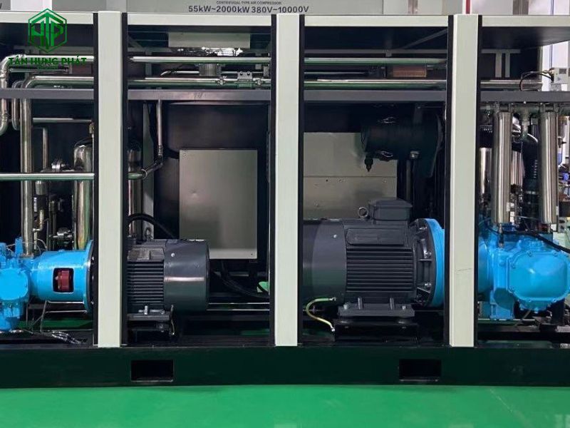 Chọn vị trí lắp đặt máy nén khí bằng phẳng, khô ráo, không gian rộng