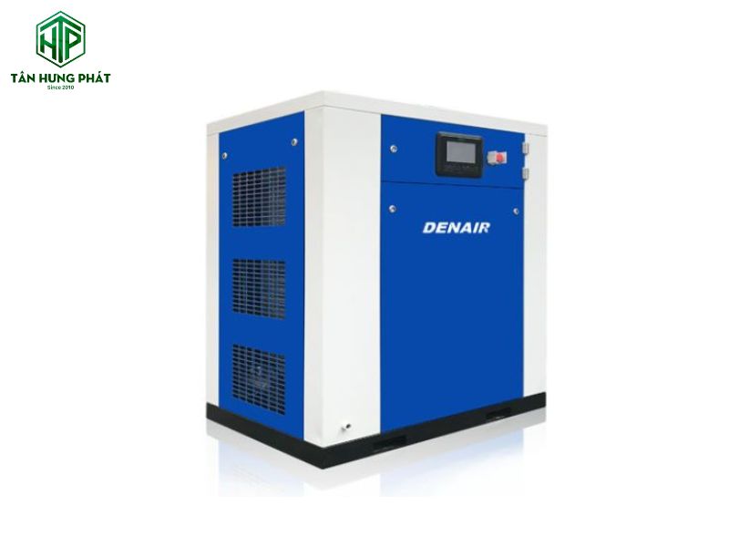 Máy nén khí trục vít có nhiệm vụ tạo ra dòng không khí đã được nén đến một áp suất tiêu chuẩn (thường khoảng 8 bar)