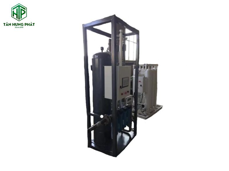 Máy tạo khí nitơ màng hoạt động dựa trên nguyên tắc thẩm thấu chọn lọc qua một màng polymer đặc biệt
