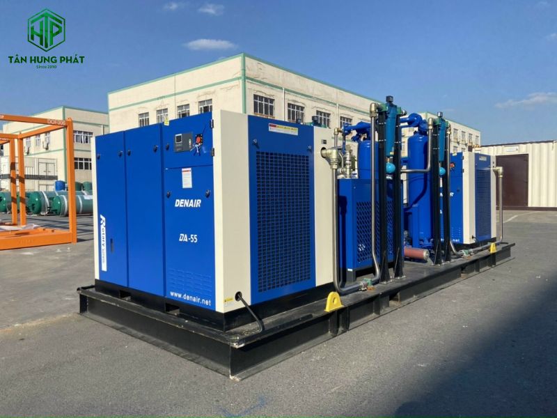 Máy nén khí không dầu cung cấp khí nén sạch tuyệt đối, tiết kiệm điện năng nhưng giá thành cao
