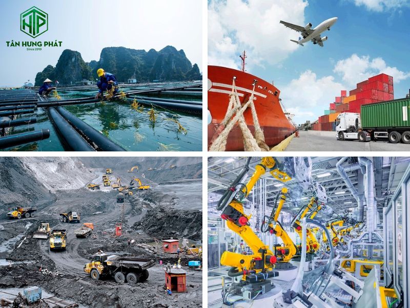 Máy nén khí không dầu được ứng dụng phổ biến trong lĩnh vực nuôi trồng thủy sản, giao thông vận tải, công nghiệp khai khoáng và chế tạo