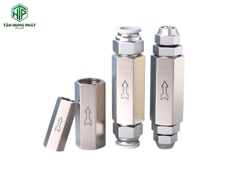 Ưu điểm của van một chiều khí nén dạng trượt là có kích thước nhỏ gọn, độ bền cao, chịu được áp suất lớn